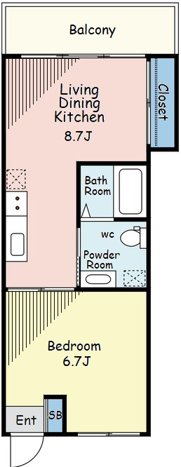 マンション雅叙苑１号棟の間取り