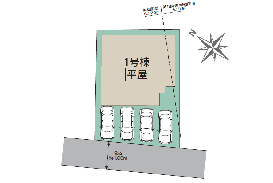 《仲介手数料半額》上尾市上平中央２丁目の区画図