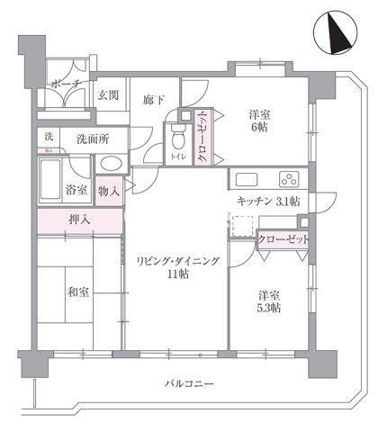 ライオンズヴィアーレ竹の塚の間取り|ドキドキの新生活も、安心してスタート。ぴったりの住まいを見つけませんか？クランディアが一緒に住まい選びをサポートします‼　まずは、お気軽にお問合せください　＃クランディア
