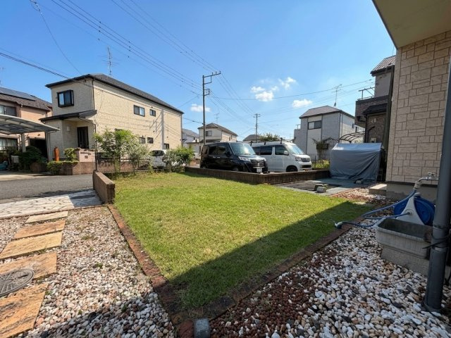 取手市紫水　中古戸建ての庭|※一部CG加工しております