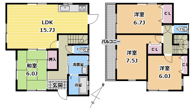 取手市紫水　中古戸建て