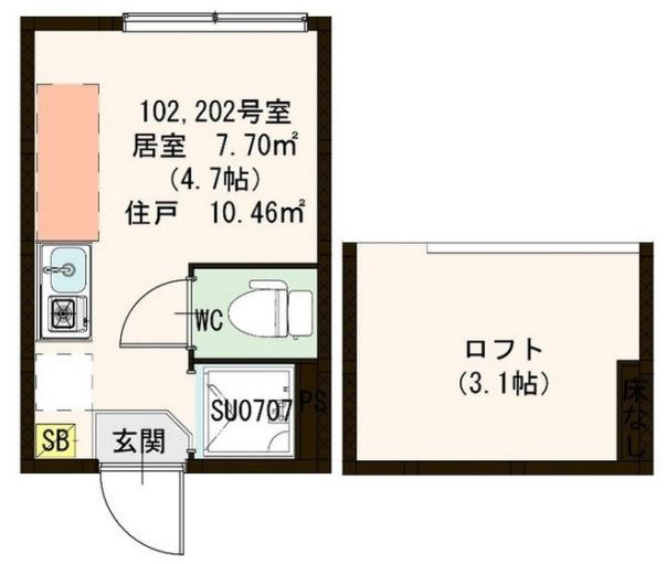 中野区中央１丁目のアパートの間取り|
