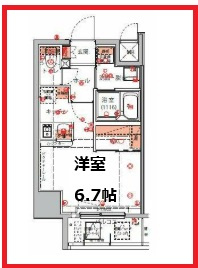 【間取り】 | ハーモニーレジデンス東京イーストコア＃004