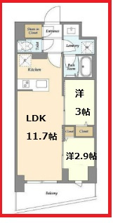 【間取り】 | ドゥーエ三ノ輪Ⅲ