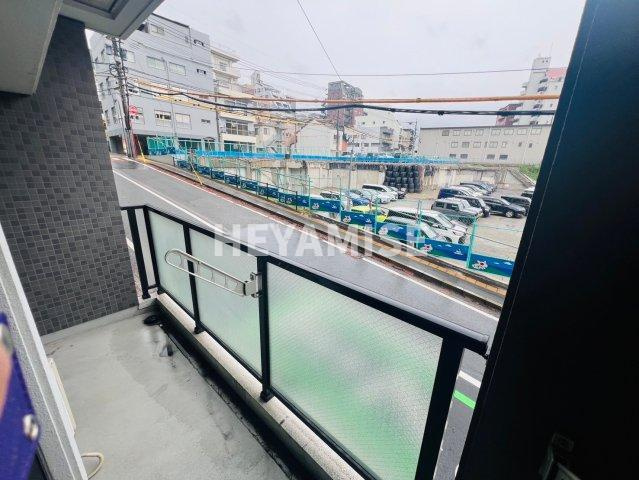 TEKビル桜町電停前のバルコニー