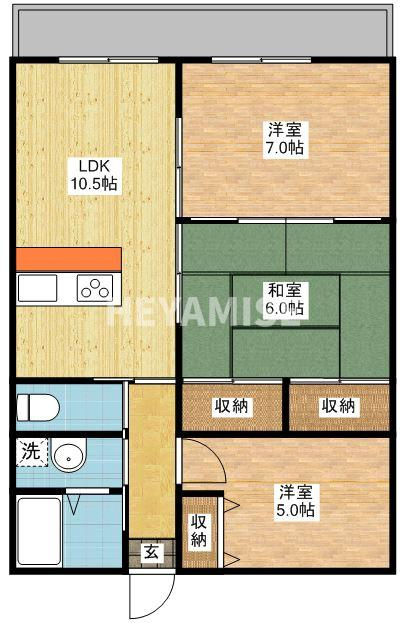 エスポワール坊ノ前Aの間取り