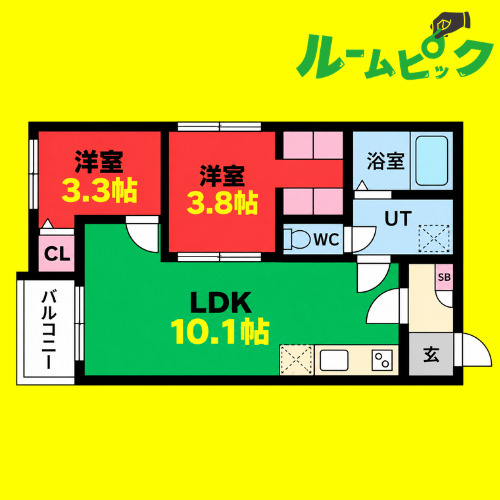 ilusion桜本町　名古屋市賃貸　仲介手数料無料の間取り