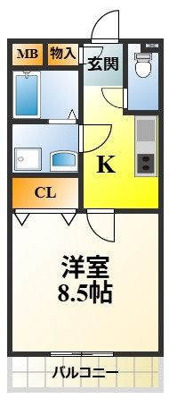 Ｂ’s garden Higashikaizukaの間取り