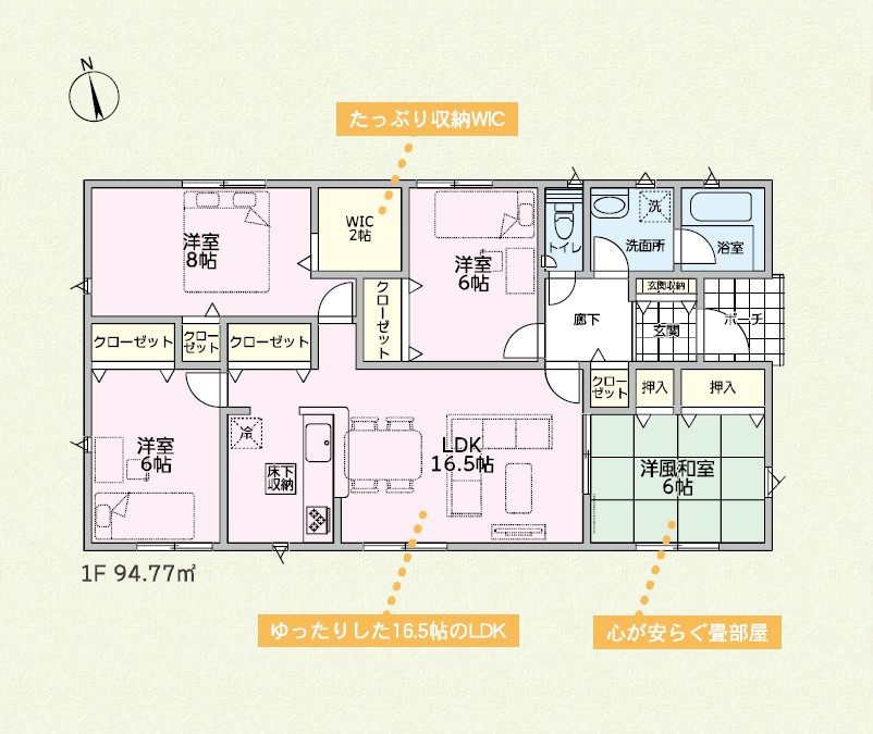 新築　太田市新田上江田町第2　1号棟　Cradle Garden