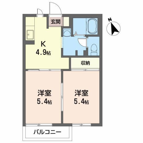 コートラックス Ａの間取り