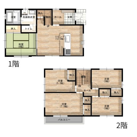 龍ケ崎市直鮒　中古戸建の間取り|実際の暮らしをイメージしやすい間取りです。ぜひ間取り図と現地を見比べながら想像してみてください◎