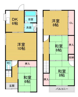 【間取り】 | 東大阪市下小阪1丁目貸家