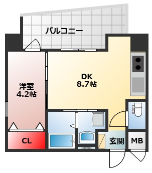 【間取り】 | クローバー・グランツ三国ヶ丘