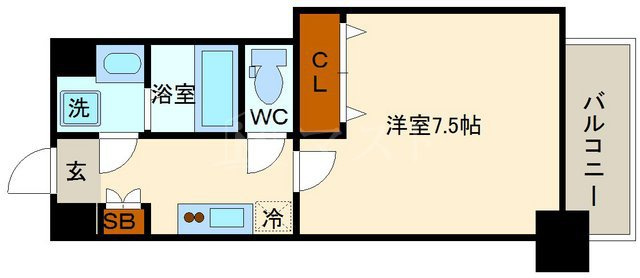 ワールドアイ難波南ミラージュの間取り