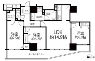 ライオンズタワー大島の間取り