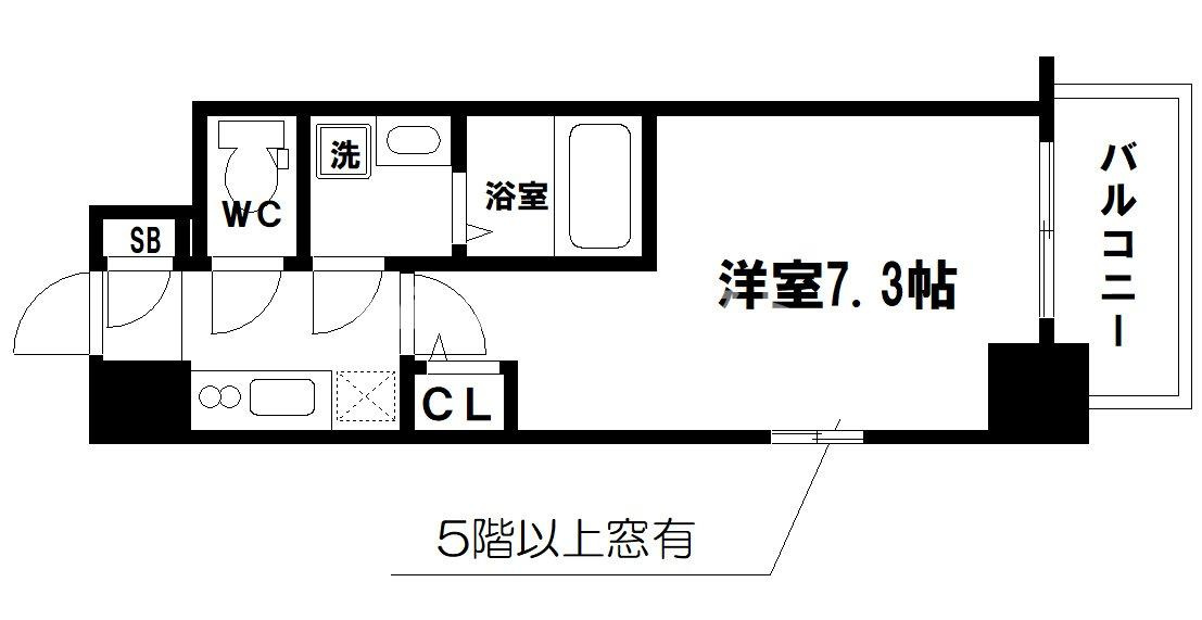 大阪市東成区大今里南１丁目の賃貸マンションの間取り