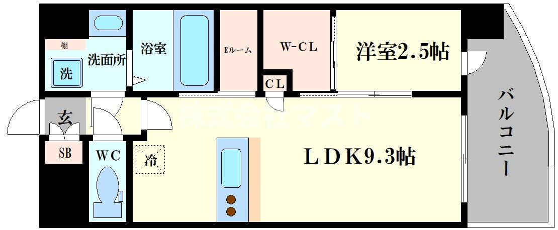 セレニテ難波グランデノールの間取り