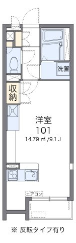 大竹市東栄１丁目のアパートの間取り|画像2