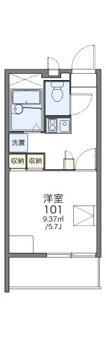 広島市佐伯区三筋３丁目の賃貸マンションの間取り|画像2