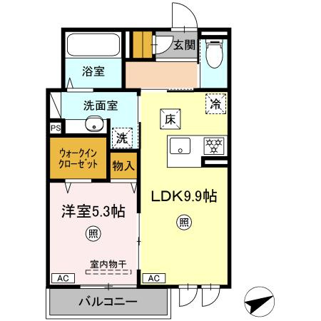 リベルタ三篠の間取り