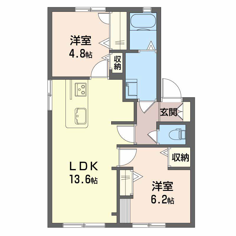 リサイア井口 C棟の間取り