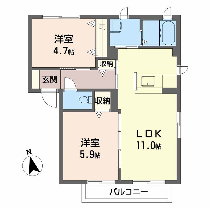 ルピナス Cの間取り