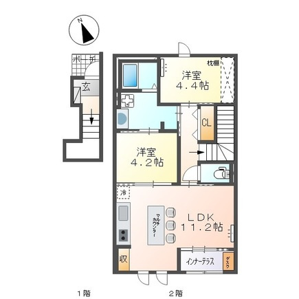 クレール輝の間取り|間取図