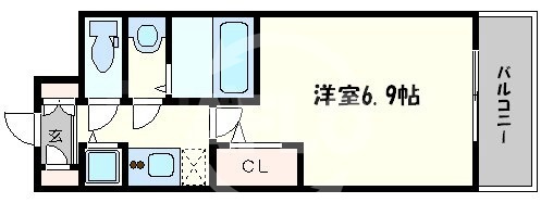 エスリード松屋町SOUTHの間取り|エスリード松屋町SOUTH　天井が高く開放的な間取