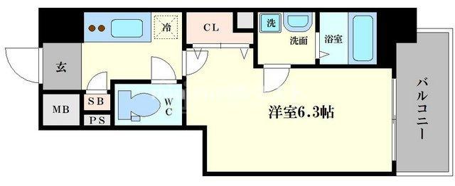 エスリード大阪ドームシティの間取り