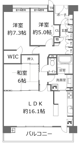 【間取り】 | 北花田庭園都市グランアベニューはな・スカイタワー（新浅香山小学校）