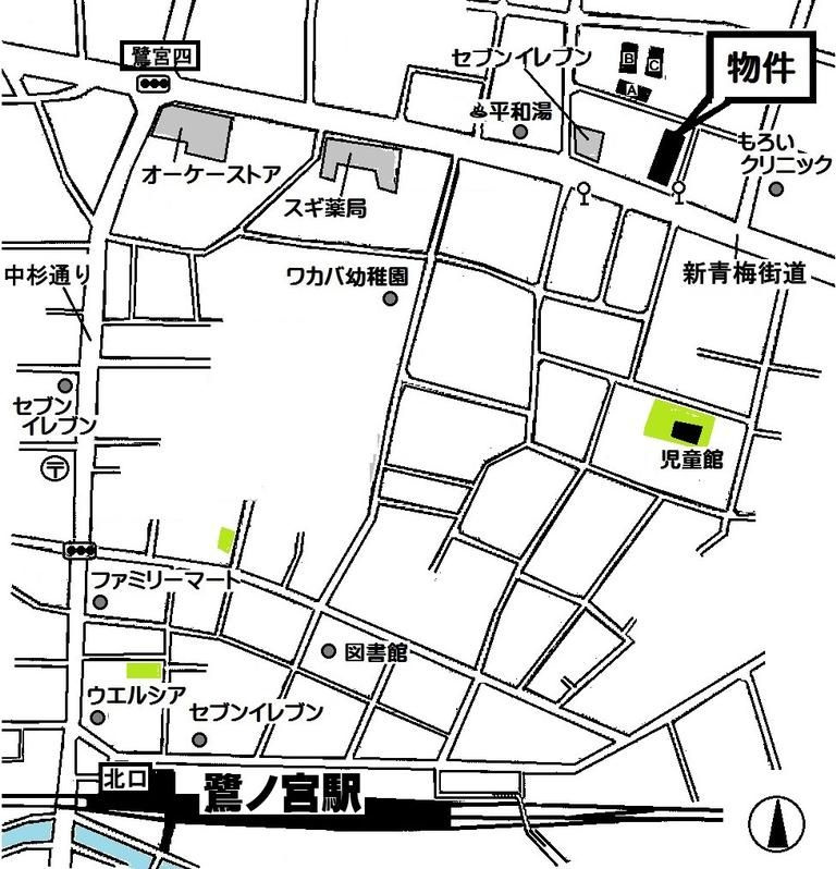 グランドステータス中村の地図
