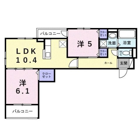 【間取り】 | 東釘貫丁３丁目アパート