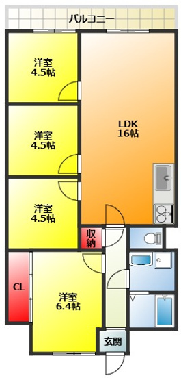【間取り】 | シャンボール第3新大阪