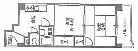 甲南灘コーポラスの間取り
