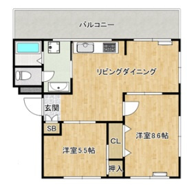 神戸市中央区山本通３丁目の賃貸マンションの間取り