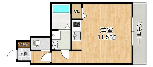 神戸市東灘区住吉宮町３丁目の賃貸マンションの間取り