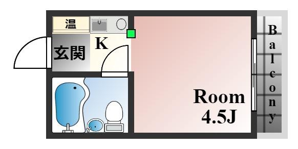 神戸市灘区新在家南町４丁目の賃貸マンションの間取り