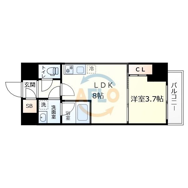 プレサンスロジェ天王寺真田山公園の間取り|プレサンスロジェ天王寺真田山公園　間取り