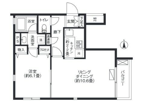 コスモスパジオ富士見台の間取り