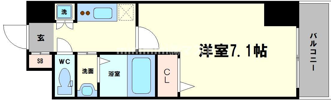ジュネーゼグラン弁天町の間取り
