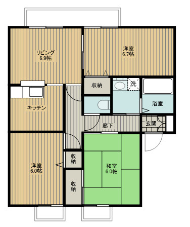 フォーチュンⅠの間取り