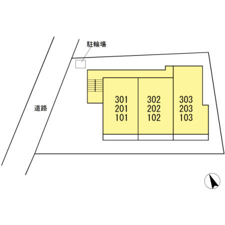 ライフアメニティーの区画図