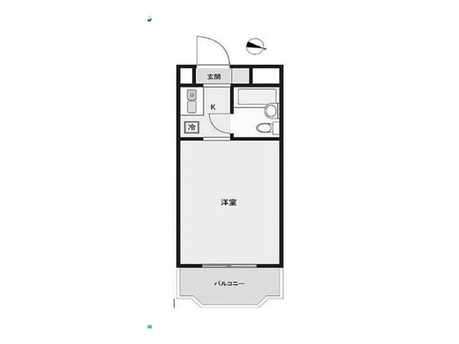 【間取り】 | アートイン大塚 | ワンルームタイプの1Rの中古マンション。居室とキッチンがひとつながりで、単身の方やセカンドハウスに向くコンパクトな住まいです。落ち着いた色合いでまとめたな内装が、ゆったりとした時間を演出します。