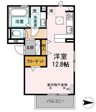 Ｄ－ｒｏｏｍ錦の間取り