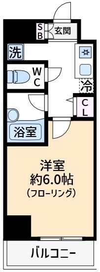 ヴェルヒルズ芝浦 7階の間取り|間取りです。