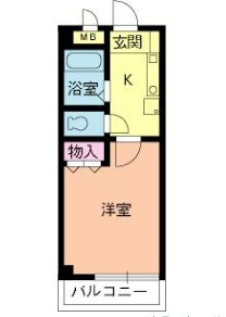 神戸市東灘区西岡本３丁目の賃貸マンションの間取り|反転タイプ