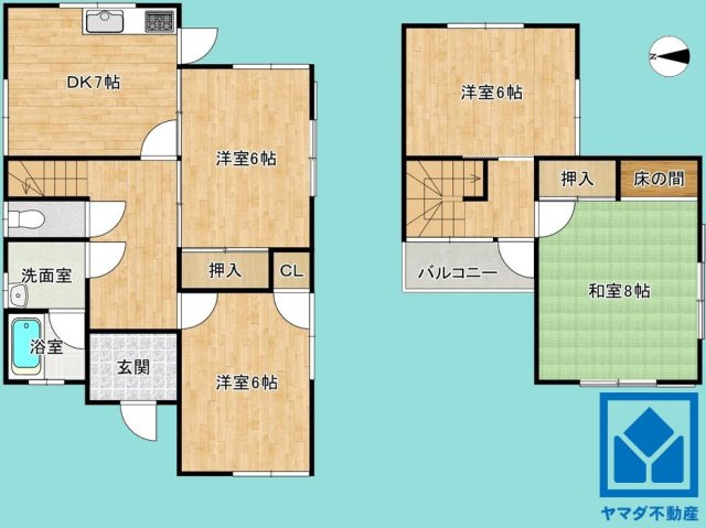 久御山町佐山栗ノ脇の間取り