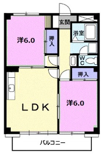 【間取り】 | ビューハイツ坂間