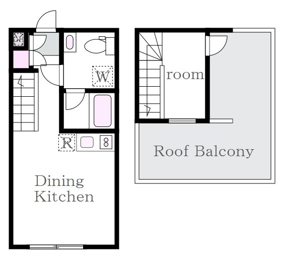【間取り】 | Vert Court Mitaka ANNEXE | おひとり様向けの1Kタイプです