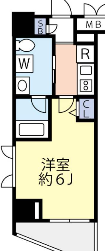 ヴァレッシア桜上水駅前シティの間取り|1Ｋ